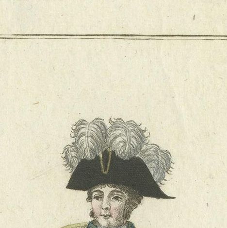 Antique Costume Print of a French Legislator, circa 1810, close-up 1