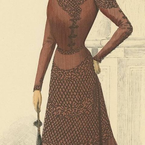 Antique Fashion Print Published by La Mode Illustrée 'No. 40 - 1899', close-up 2
