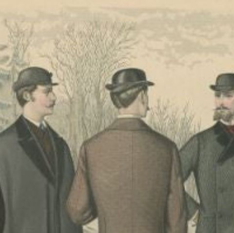 Antique Print of Fashion in November 1882 by Klemm & Weiss, circa 1900, close-up 1