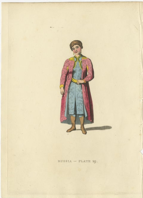 Cultural Tapestry: Traditional Female Attire of 19th Century Russia, 1814, view 4