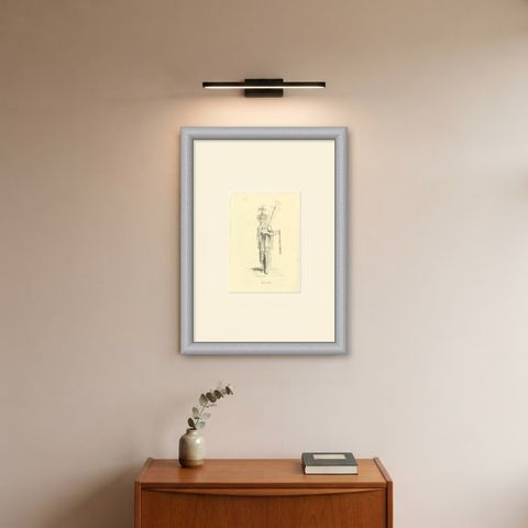 Herald of Timor, Antique Wahlen Costume Print, 1843-1844, shown framed on a wall