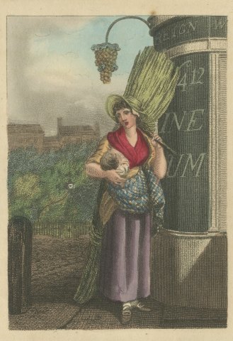 Chairs to Mend, Soho Square, Cries of London, 1804, close-up 1