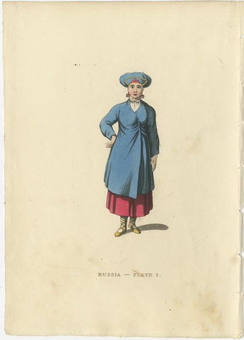 Traditional Attires of Finnish, Estonian and Angria Women in Former Russia, 1814, view 4