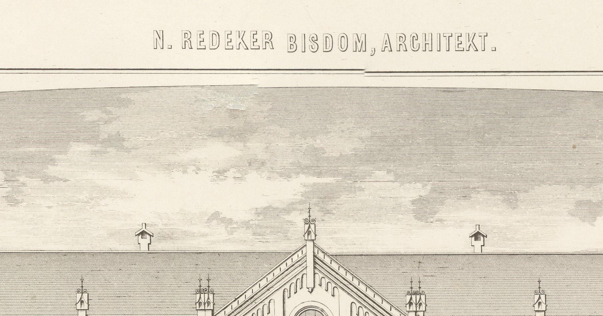 Prize-Winning Orphanage Design, Dutch Architecture Print, Leliman, 1865-1866, view 2