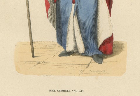 The Scales of Justice: An English Criminal Judge in Traditional Robes, 1847, close-up 1