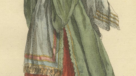 Grand Tour Italian Costume Prints, Naples & Ischia Ladies, Set of 2, 1749, close-up 5