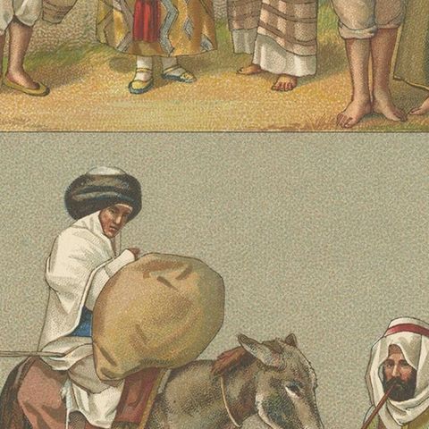 Pl. 86 Antique Print of African Costumes Racinet, 'circa 1880', close-up 2
