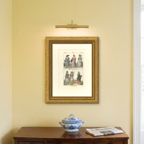 Women and a Lady of Florence with Venetian Women of the People, 1842, shown framed on a wall