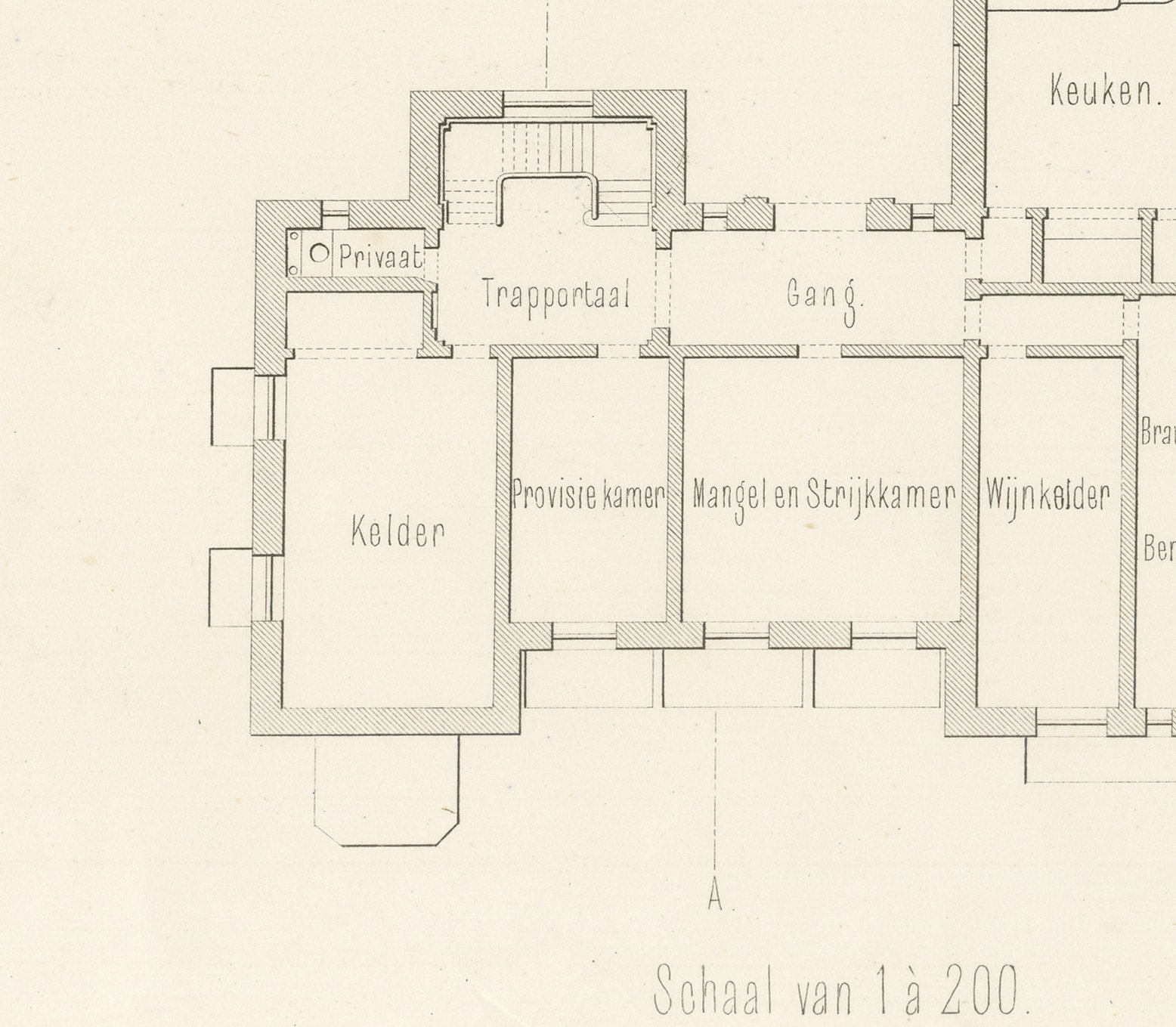 Seaside Villa, Scheveningen Dunes, Dutch Architecture Print, Leliman, 1865-1866, view 4