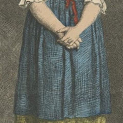 Antique Costume Print of a Girl from Val Pusteria, Tyrol, c.1880, close-up 2