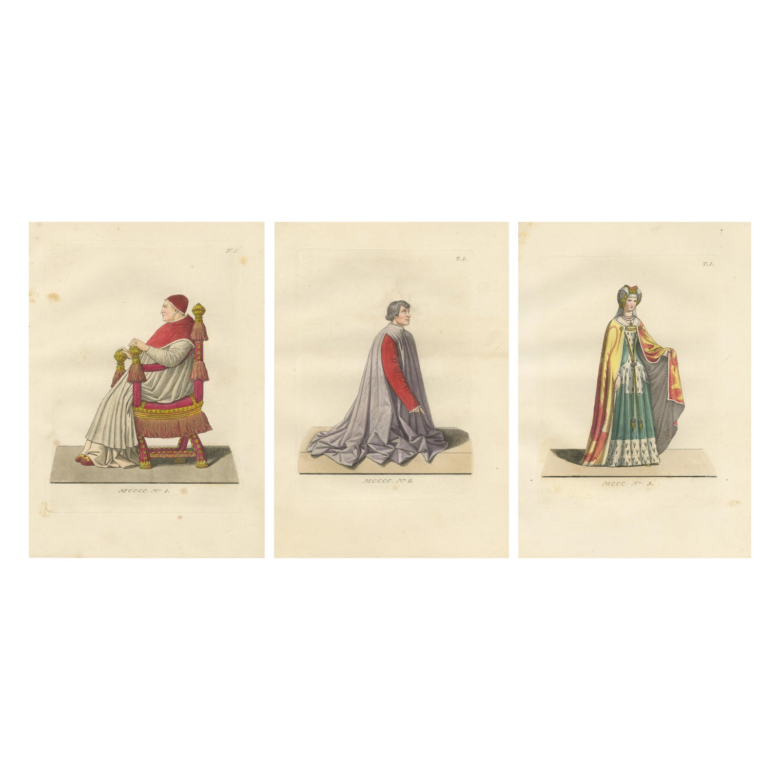 Historical Portraits of Sixtus IV, Platina and a Noble Englishwoman, 1845