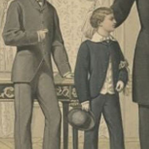 Original Antique Fashion Print, Published in March, 1882, close-up 2