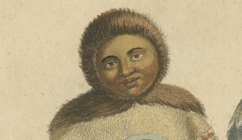 Nenet, Aleut & Inuit Costume Study, Brodtmann Lithograph, 1816, close-up 4
