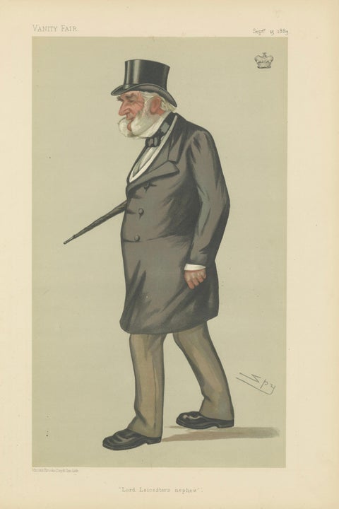 Victorian Aristocrat with Top Hat, Vanity Fair “Lord Leicester’s Nephew” 1883, close-up 1