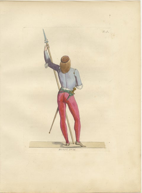 Renaissance Italian Costumes: Soldier, Young Italia Lady, Florentine Noble, 1845, view 2