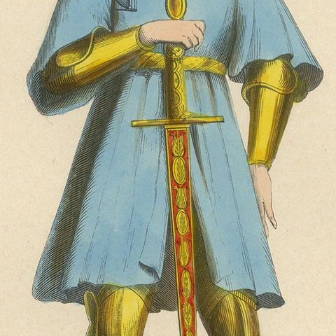 Noble Bearing: Gaston de Foix as Illustrated in 'Costume du Moyen Âge', 1847, close-up 6