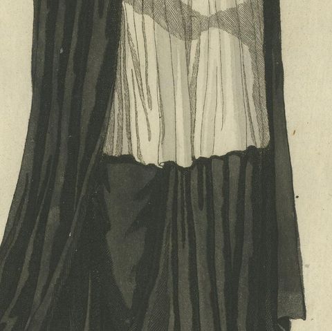 Regular Canon of the Order of St. James of Spain in Choir Attire, 1791 Engraving, close-up 5