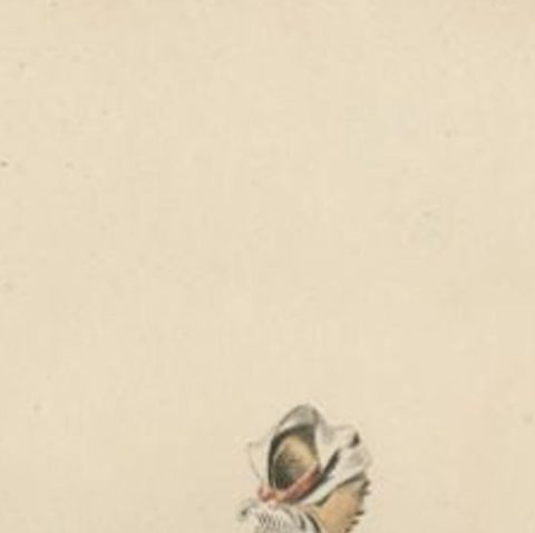Antique Costume Print of Mora in Sweden by Sandberg, circa 1864, close-up 1