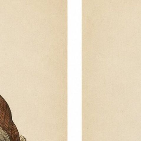 Japanese Nobleman & Samurai Court Dress Costume Lithographs, 1852, close-up 1