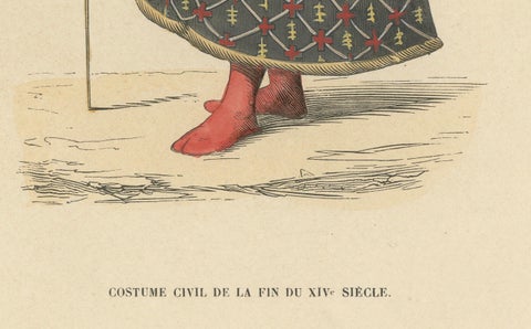 Civilian Costume at the End of the 15th Century, 1847, close-up 1
