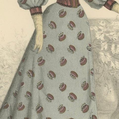 Victorian Fashion Statements: Litho by Michau for the Exposition Universelle, close-up 6