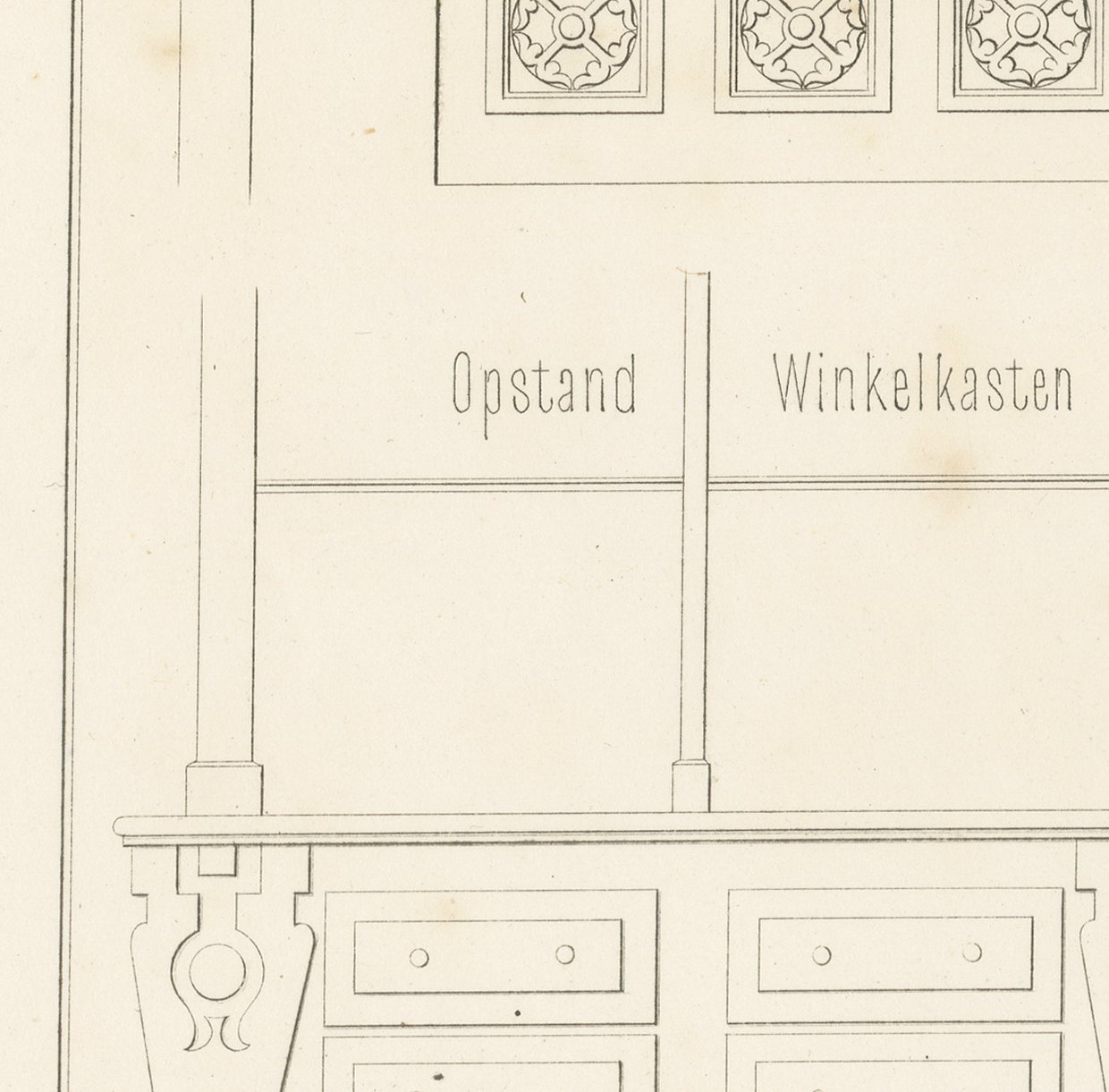 Kalverstraat Shop Interior, Dutch Architecture Print, Leliman, 1865-1866, view 4