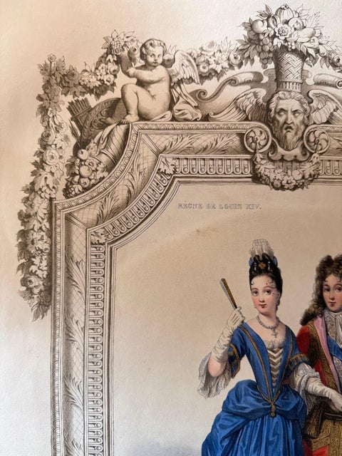 Louis XIV French Court Costume, Royal Couple, 1847, view 6