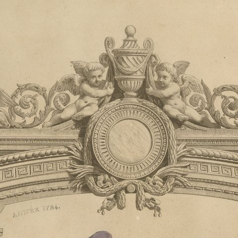 French Directoire Period Costume Lithograph, 1794, Published 1847, close-up 1