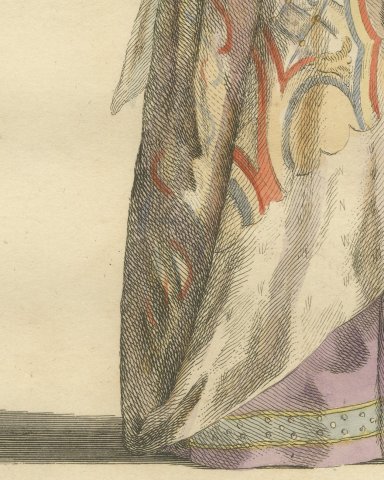 Countess of Holland and Zealand in 1480 with a Veiled Headdress, Jefferys, 1757, close-up 3