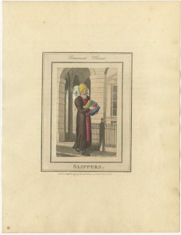 Slipper Seller at Somerset House, Cries of London, 1804, view 2
