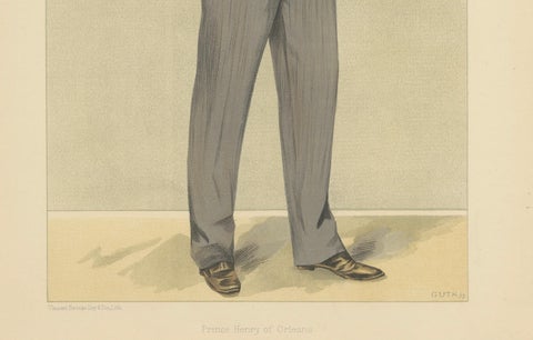 Royal Elegance: Prince Henry of Orleans, Fencing Nobleman, Vanity Fair 1897, close-up 1