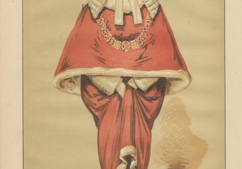 Victorian Judge in Robes, Vanity Fair Judges Series No. 4, 1870, close-up 2