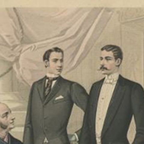 Antique Print of Fashion in November 1891 by Klemm & Weiss, circa 1900, close-up 1