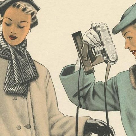 Vintage Fashion Print ‘Pl. 16508’ published in Le Tailleur Moderne, 1954, close-up 1