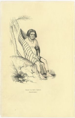 Native of Carteret Harbour, Antique Wahlen Costume Print, 1843-1844, view 2
