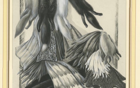 French Art Nouveau Fashion Design of Fur Pelts and Trimmings, c. 1910, close-up 5