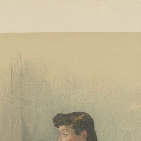 Elegant Victorian Lady Portrait, Vanity Fair Marchioness of Waterford 1883, close-up 5