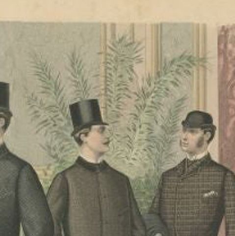 Antique Print of Fashion in November 1880 by Klemm & Weiss, circa 1900, close-up 1