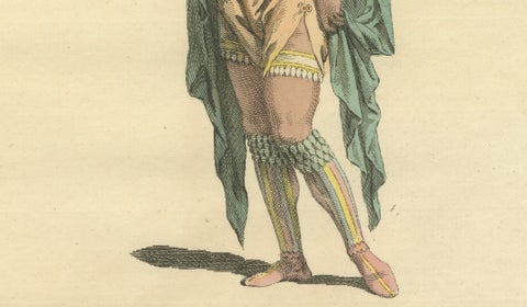 Habit of a Woman of Africa in 1581, Early Ethnographic Costume Engraving, 1749, close-up 4