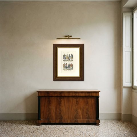 German Peasants of Steinach, Hornburg, San Giorgio and Leonberger, 1842, shown framed in a room