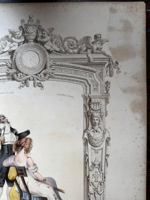 French Directoire Costume Lithograph, Under the Directory 1797, Published 1847, view 7