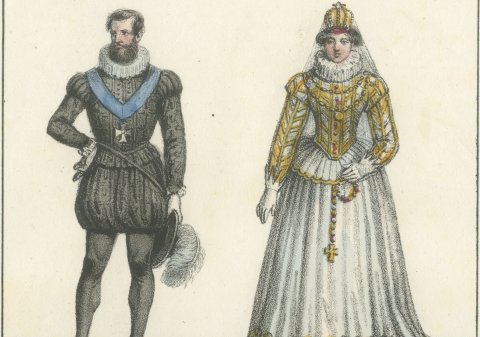 Henry IV of France, Margaret of France and Queen Marie de Medici, 1842, close-up 1