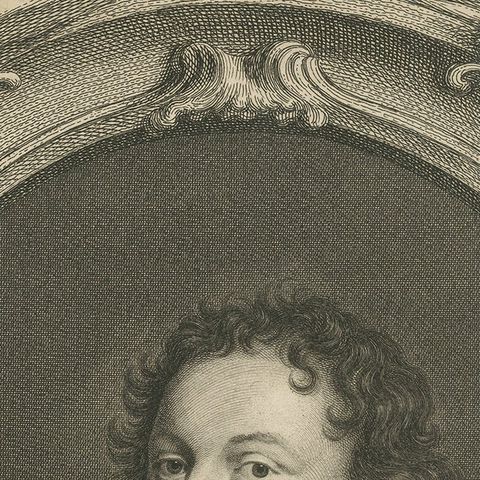 Antique Portrait of Sir Kenelm Digby, English Courtier and Diplomat, close-up 1
