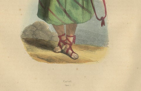 Cultural Warriors: Traditional Attire of Iranian and Afghan Tribes, 1844, close-up 3