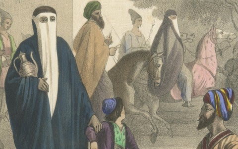 Persian and Armenian Figures, Asia Minor and Khorasan Costumes, c.1845, close-up 2