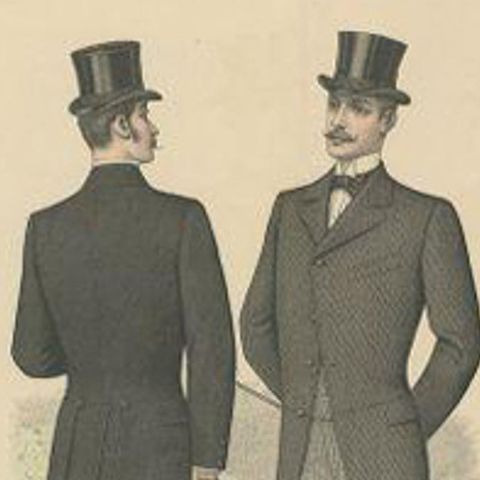 Original Hand-Colored Antique Fashion Print, Published in September, 1898, close-up 1