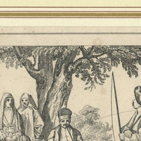 Original Antique Print of Crimean Costumes, Russia & Ukraine, ca.1880, close-up 2