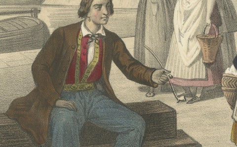 Dutch Regional Costumes, North Holland and Zuyderzee Figures, c.1845, close-up 3