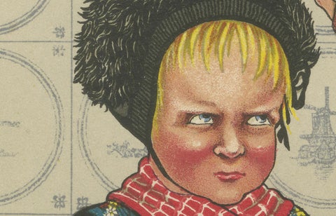 Charming Gelderland Costumes from Nunspeet and Hierden in Holland, ca. 1932, close-up 1