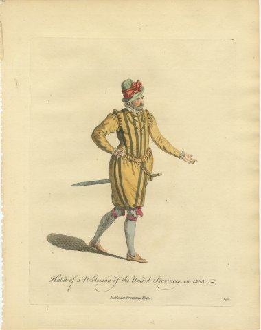 Nobleman of the United Provinces in 1588, Jefferys Costume Plate, 1757, view 2